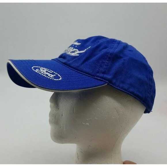 Ford Racing NASCAR Chase Authentics Womens Strapback Hat Adjustable OSFM Blue - Picture 7 of 7
